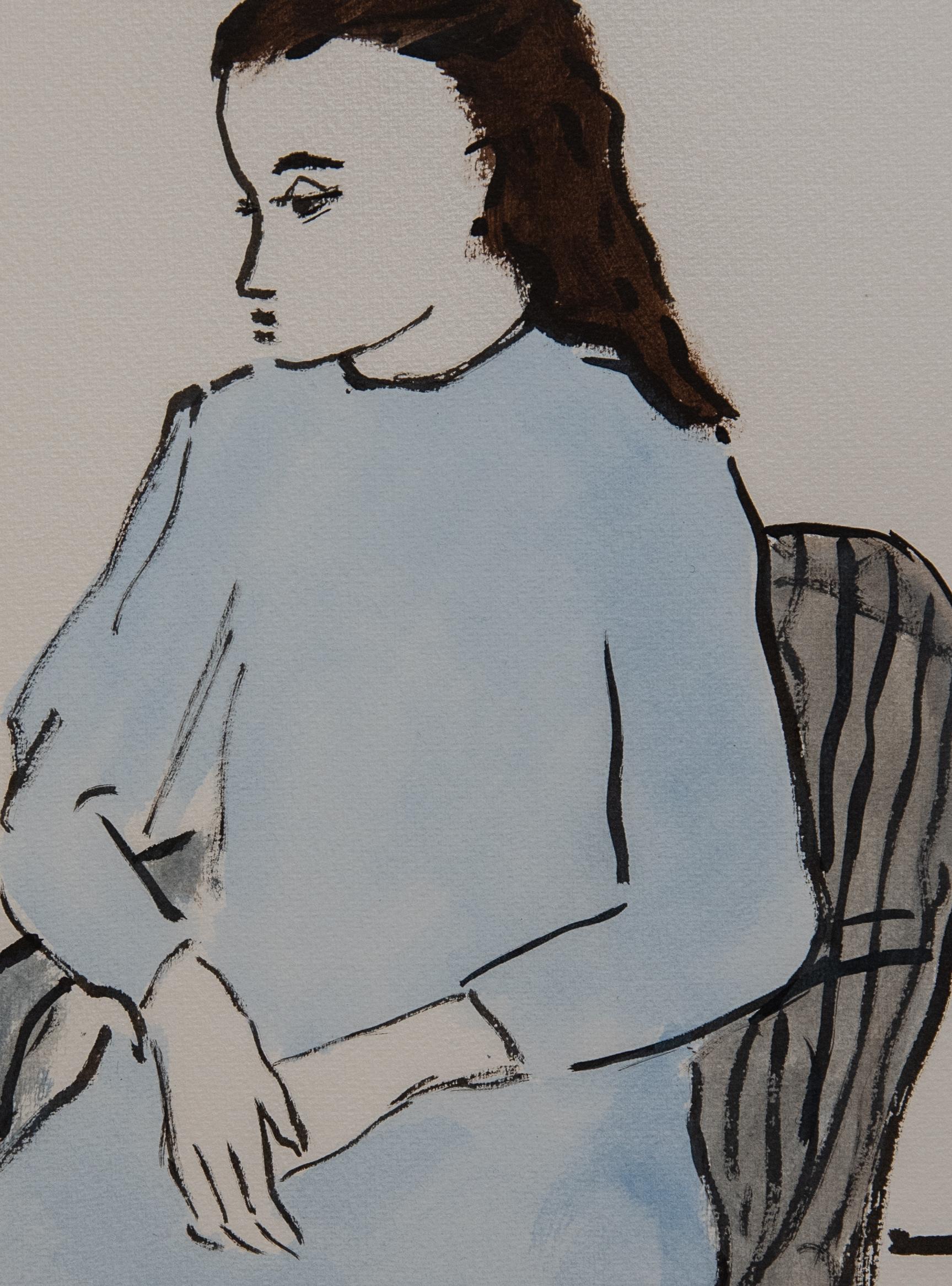 Belgian Jan Hoogsteyns Resting Girl Portrait Unframed 