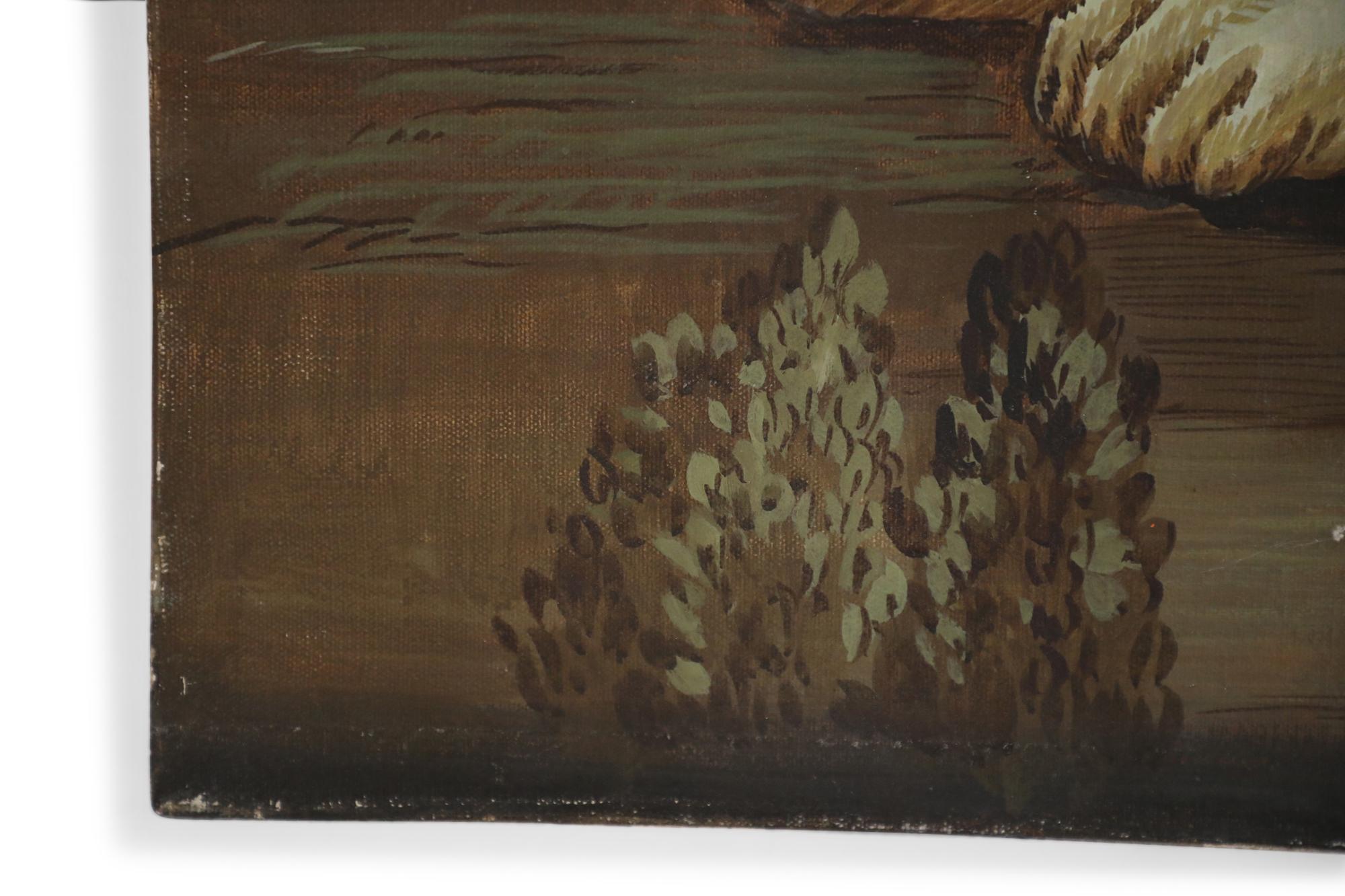 Tela Pittura del leone che riposa Pittura a olio su tela