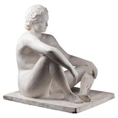 Nu au repos : Plâtre d'atelier original, vers 1930-40
