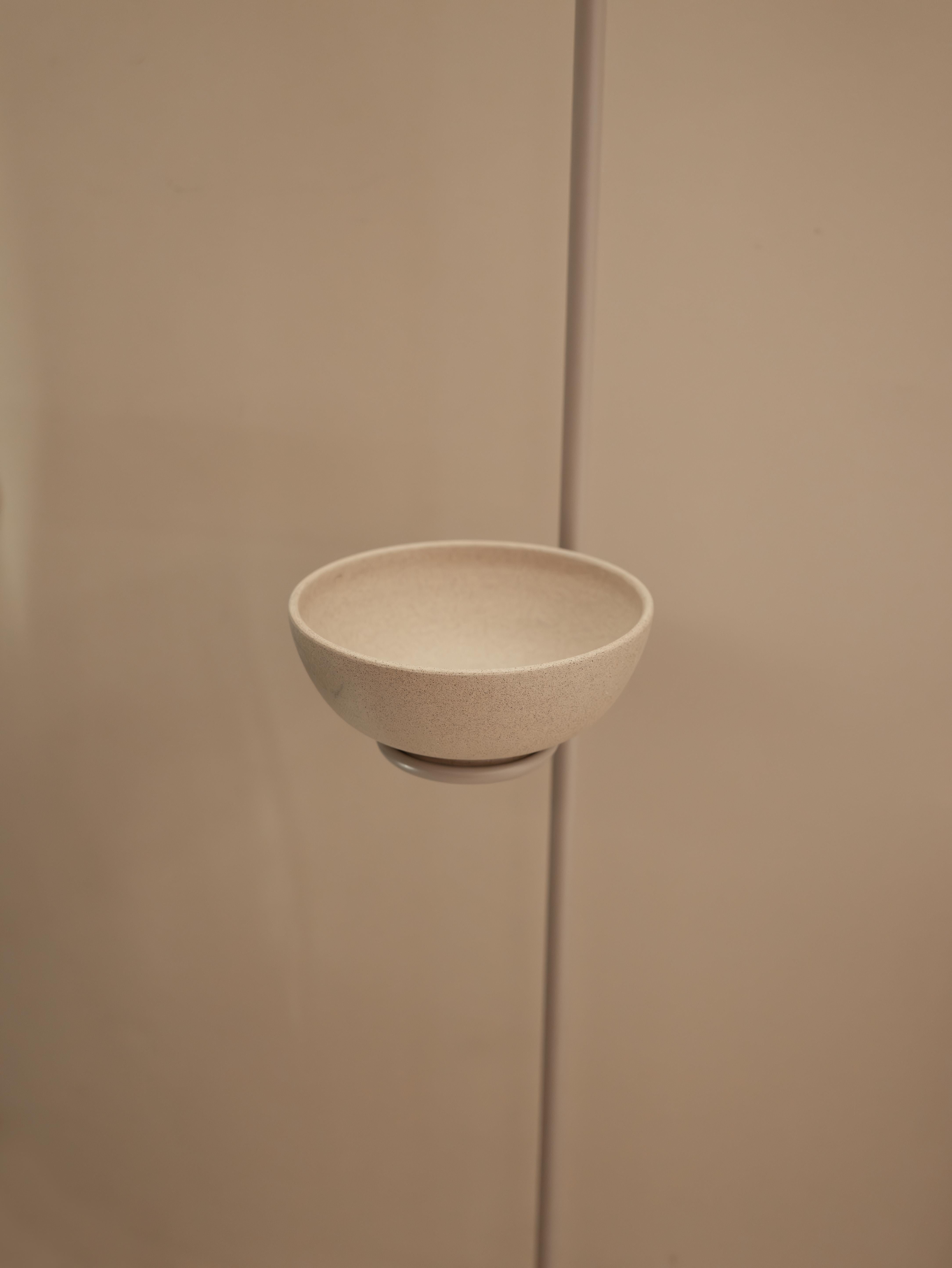 Ceramic RESTINGA sculptural and minimalistic coat rack in coated steel and ceramic For Sale