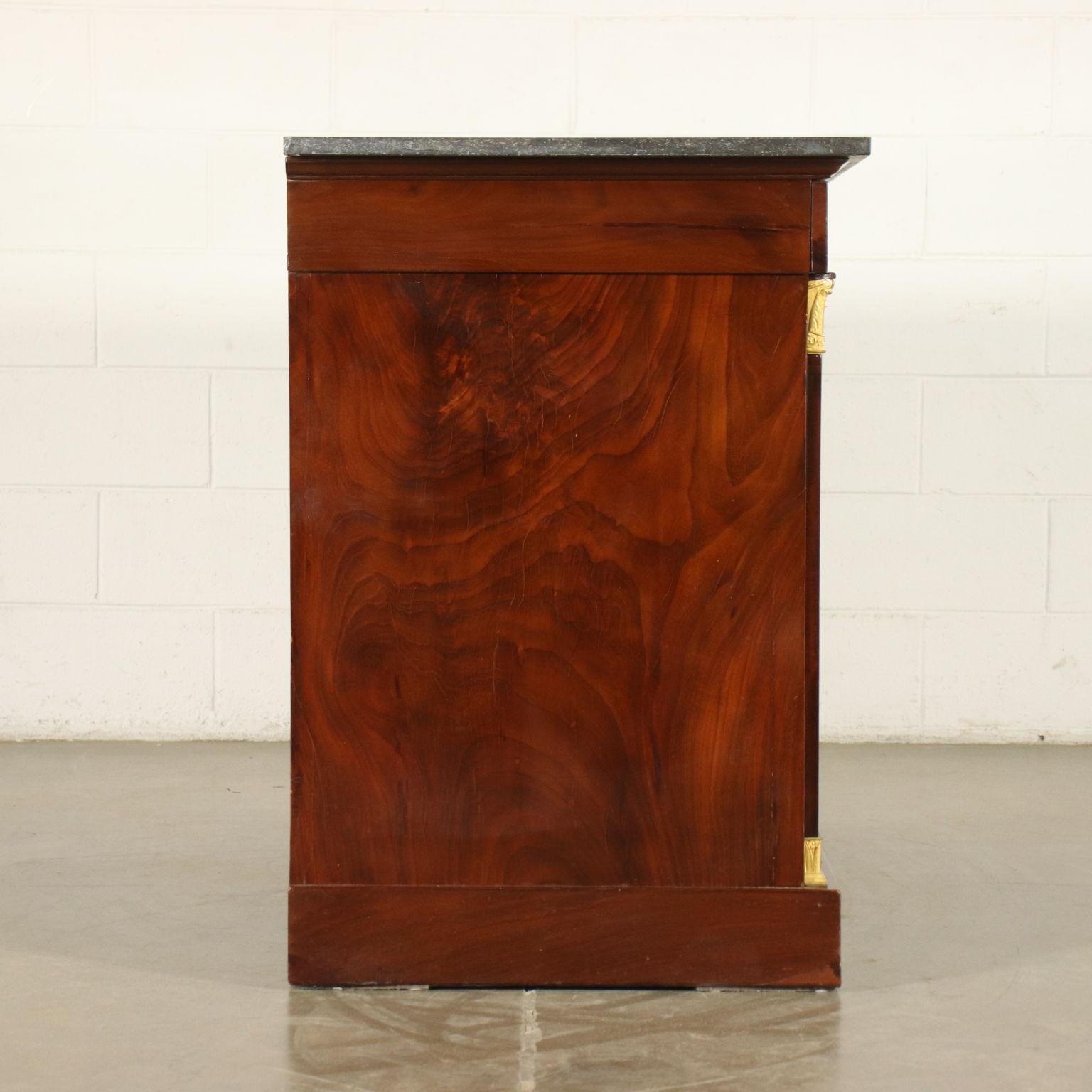 Restoration Chest of Drawers Mahogany Sessile Oak Marble, France, 1825 5
