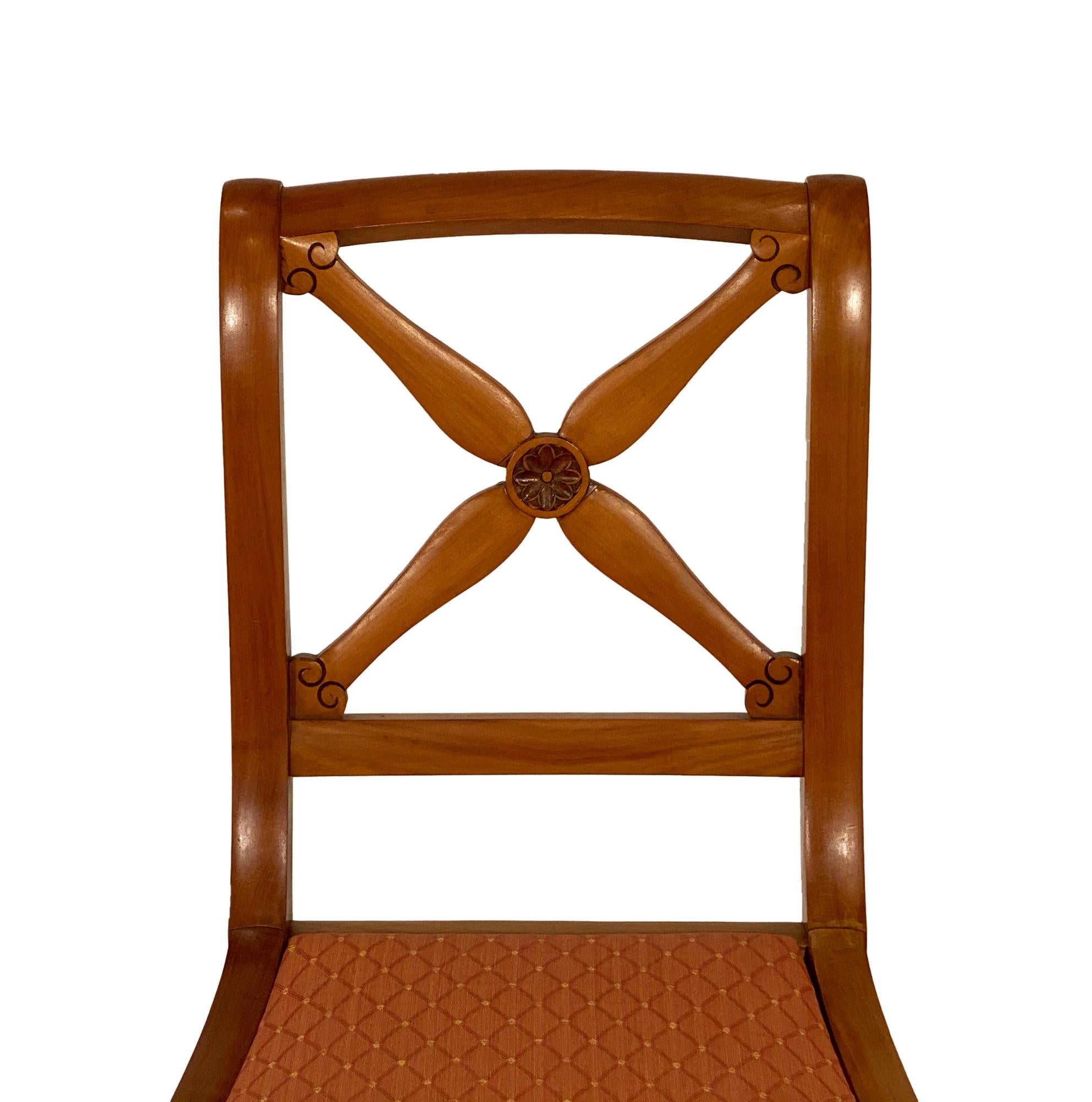 Upholstery Restoration Dining Chairs with Armchairs For Sale