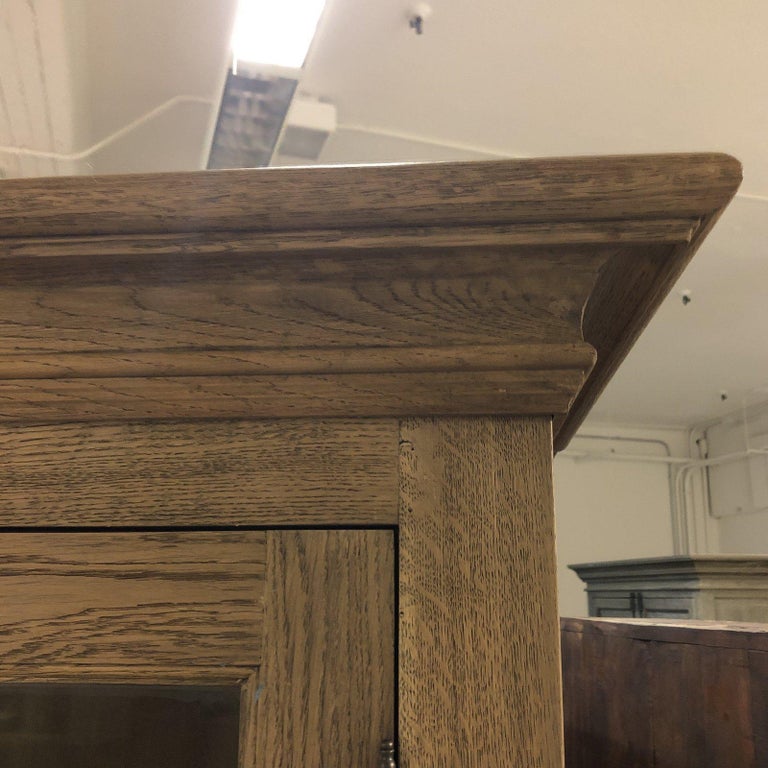 Restoration Hardware English Brass Bar Pull Glass DoubleDoor