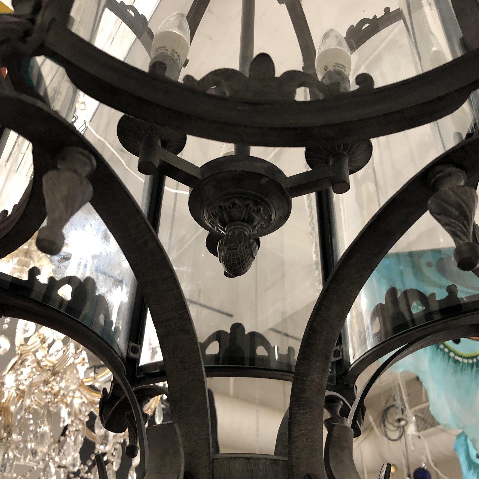 Contemporary Restoration Hardware 19th Century Salerno Streetlight Pendant For Sale
