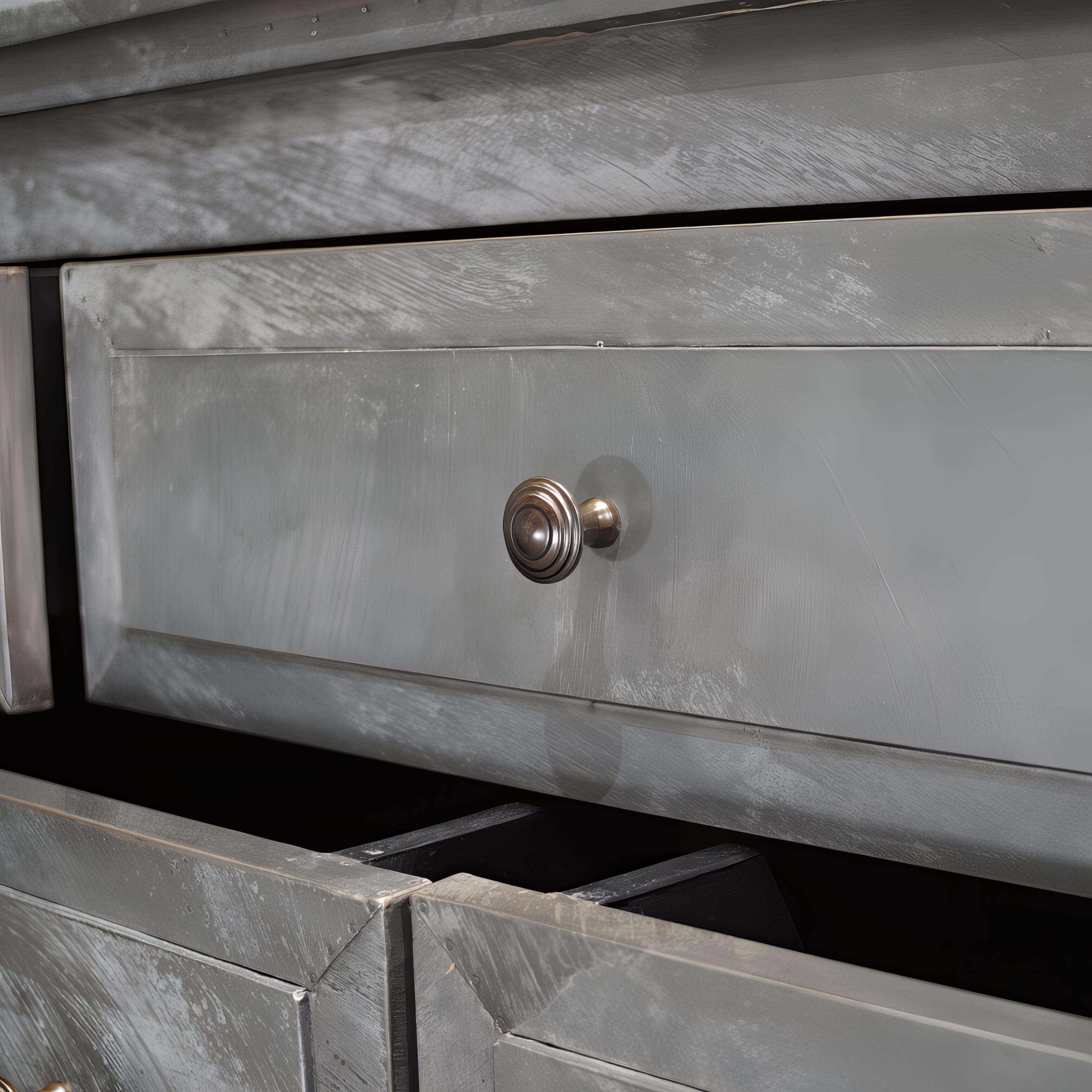 Restoration Hardware Annecy Metal Wrapped 11 Drawer Dresser 4