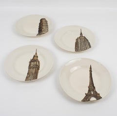 Platos de cóctel Restoration Hardware Architectural Landmark, 4 uds. en caja