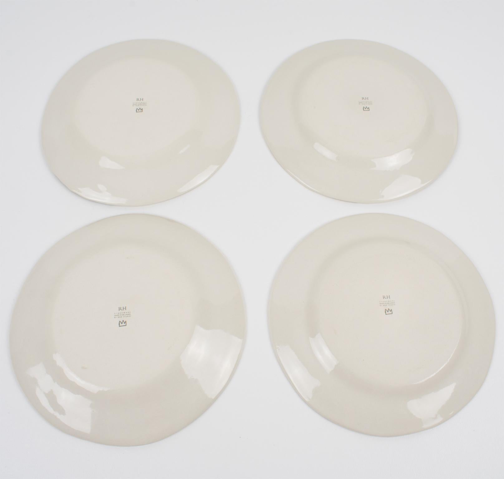 Modern Restoration Hardware Architectural Landmark Cocktail Plates, 4 pc in Box For Sale
