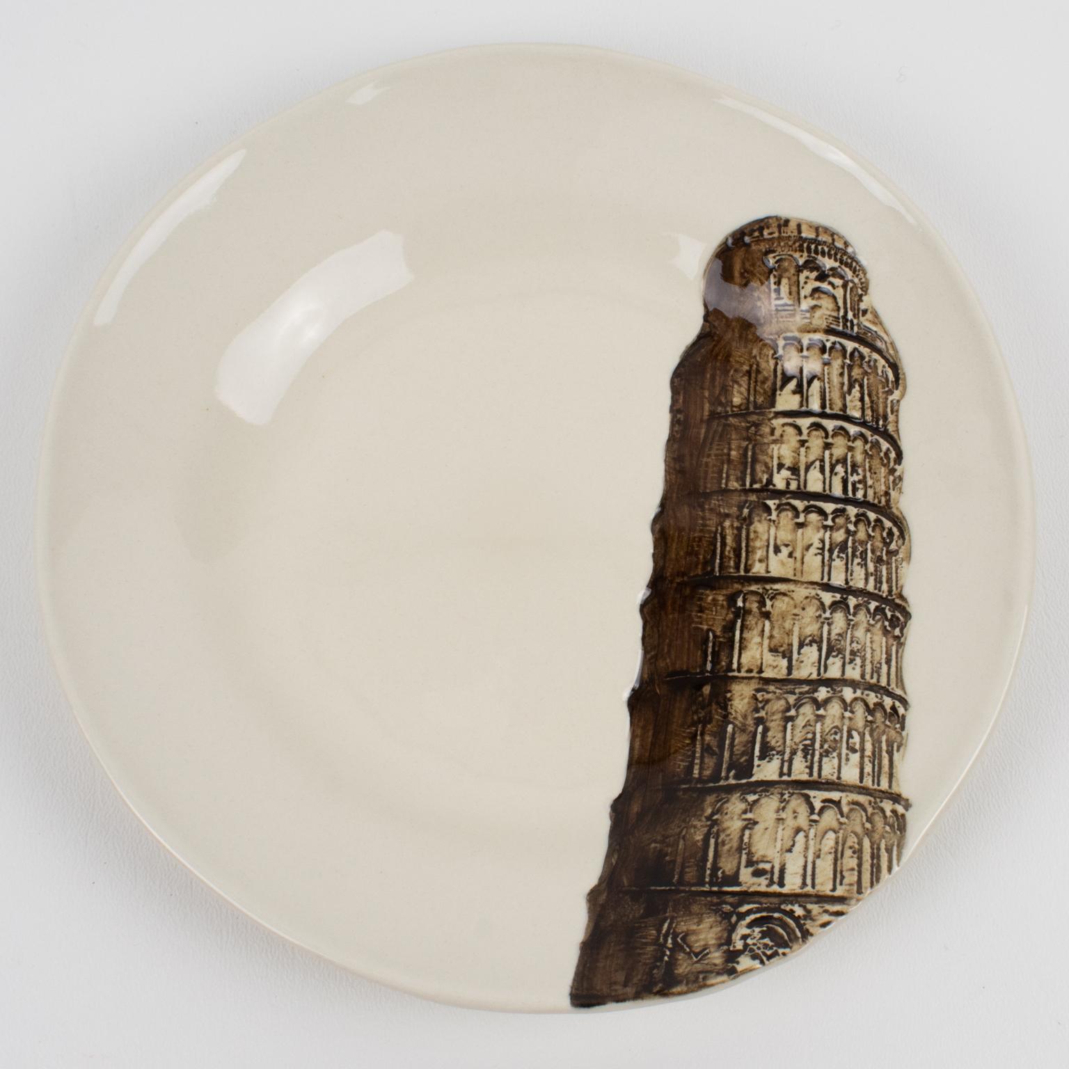Ceramica Piatti da cocktail Architectural Landmark di Restoration Hardware, 4 pezzi in scatola in vendita