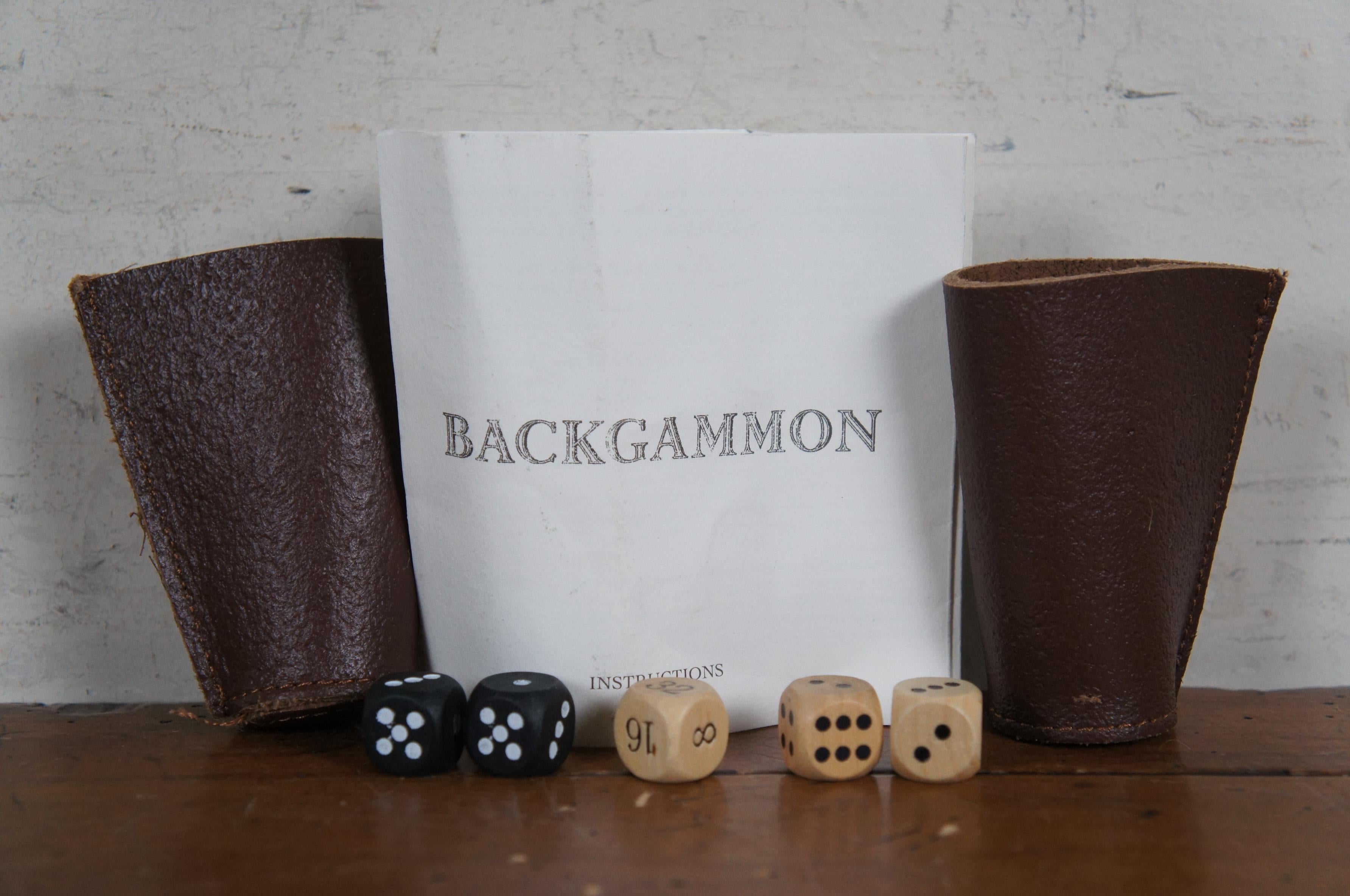 Restoration Hardware Backgammon Chess Game Set Folding Case 28