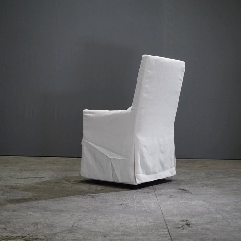 Restoration Hardware Belgian Track Arm Slipcovered Dining Armchair