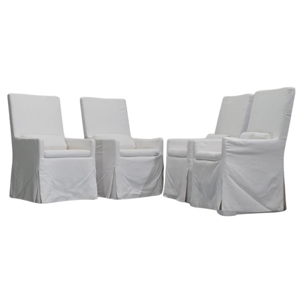 Restoration Hardware Belgian Track Arm Slipcovered Dining Armchair
