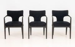 Restoration Hardware Black Dining Chairs, 6