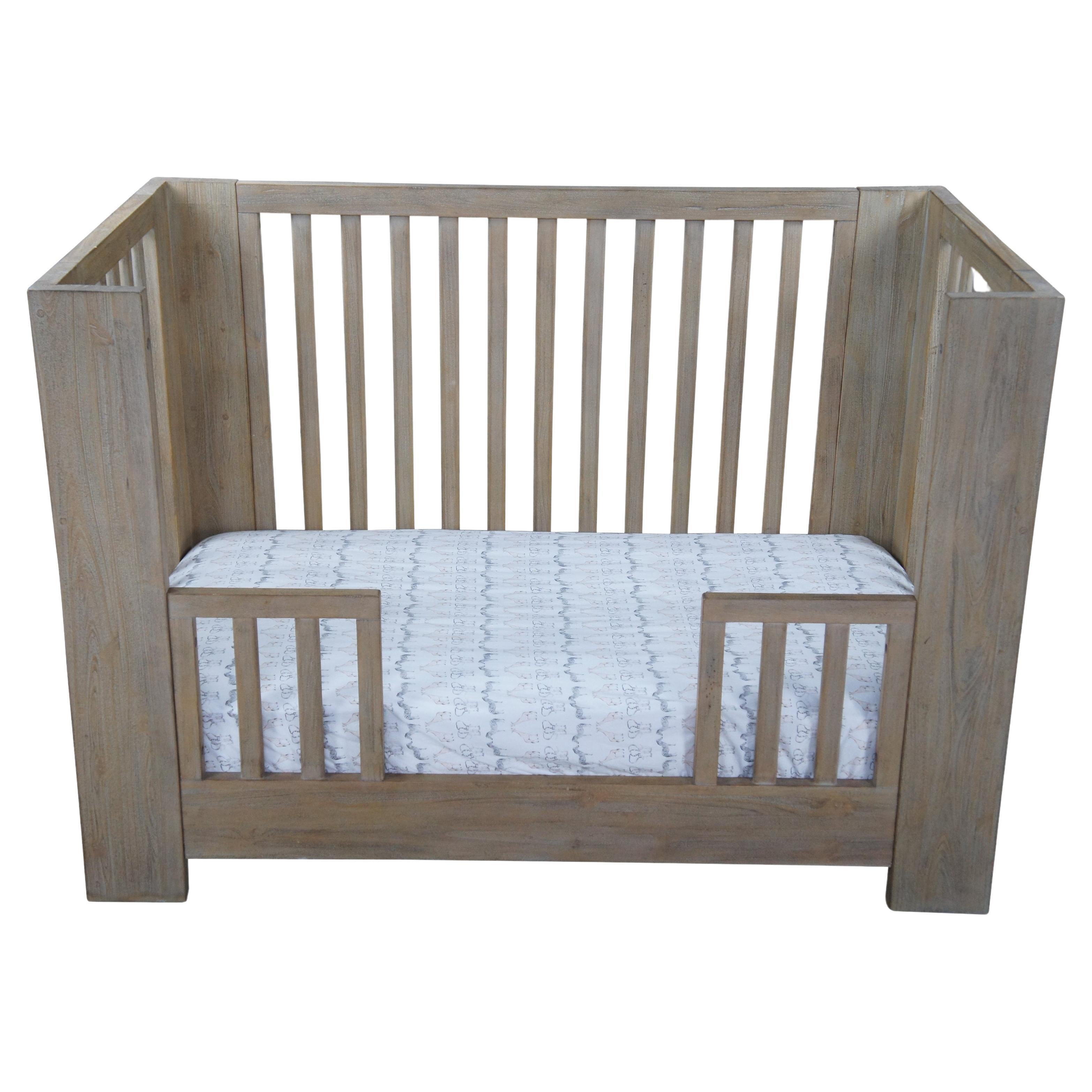 Restoration Hardware Callum Child Baby Toddler Grey Convertible Crib Bed 54"