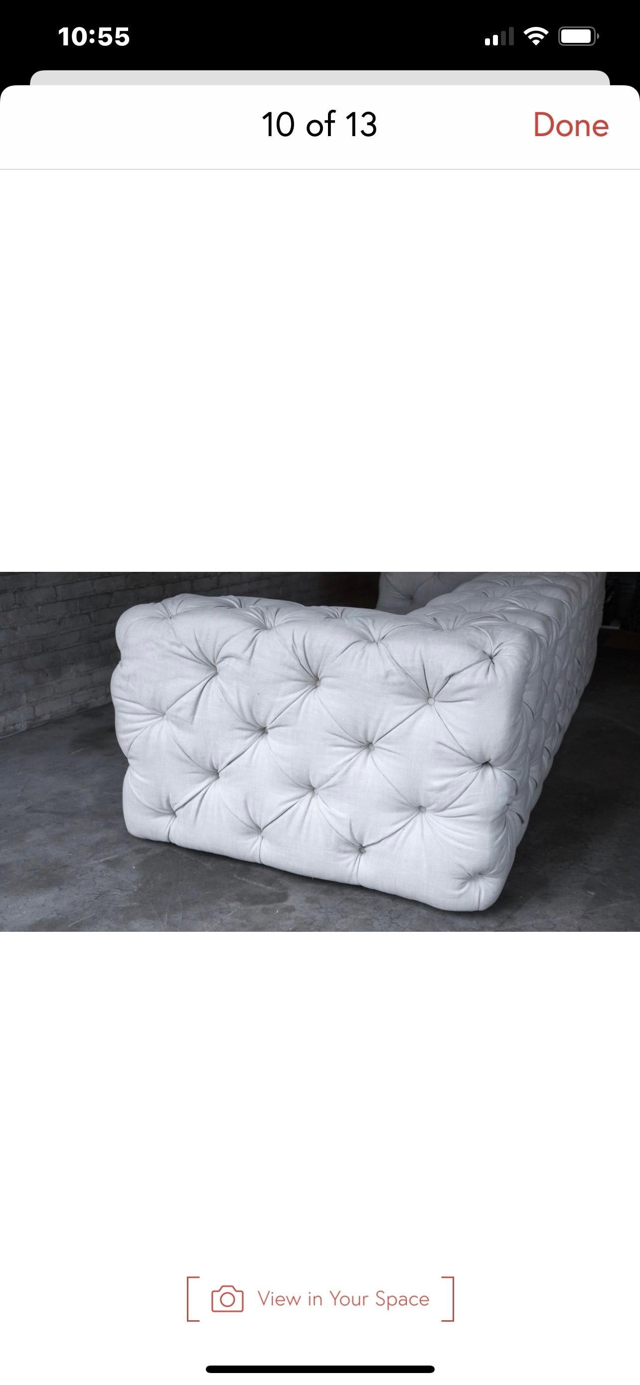 Textile Restoration Hardware Chesterfield Soho Upholstered Sofa Nine Feet