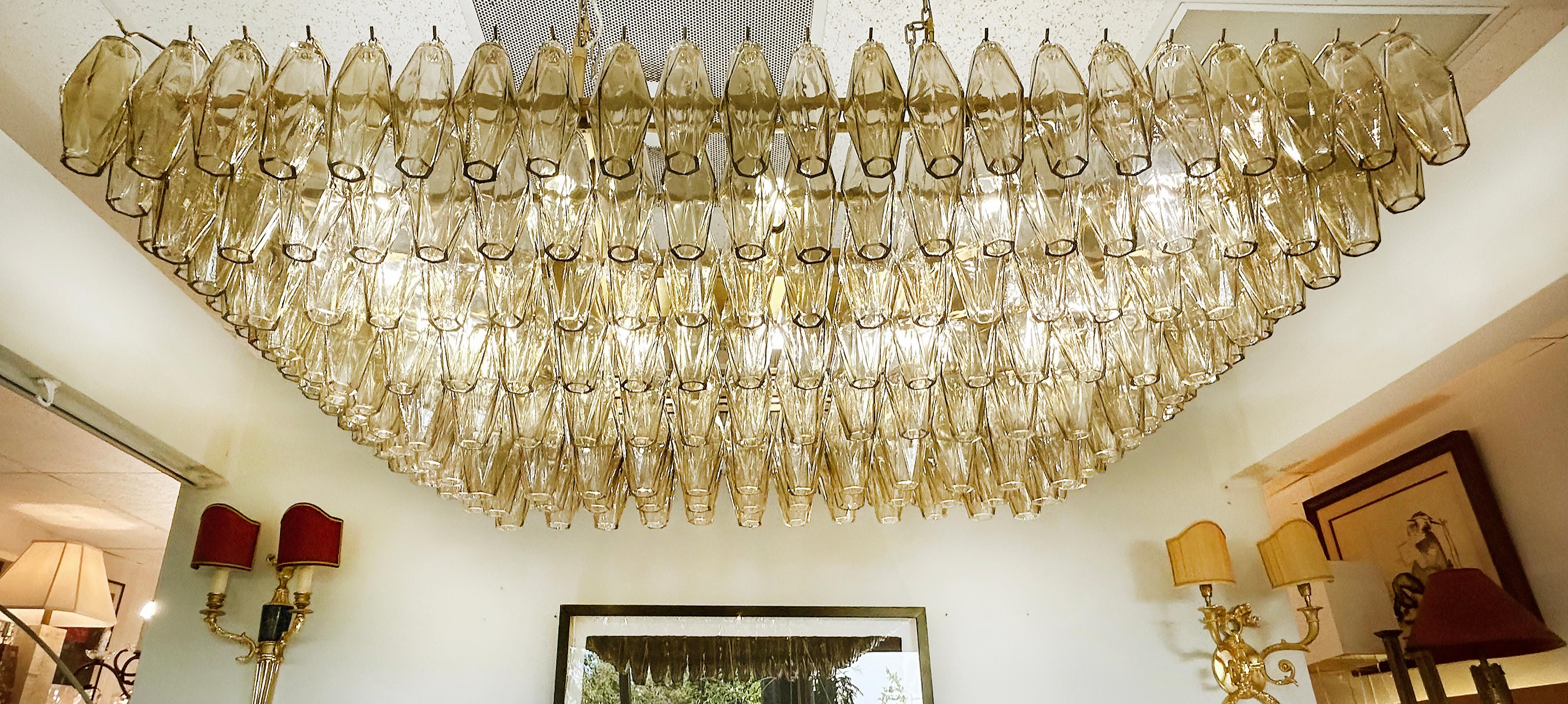 Photo inspiration: Fresh Look at Restoration Hardware Chiara Smoked Glass Tiered Rectangular Brass