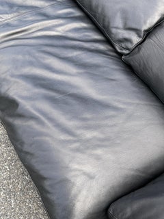 Restoration Hardware Cloud sofa in Luce width black leather