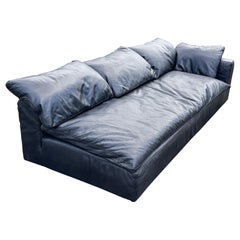 Restoration Hardware Cloud sofa in Luce width black leather