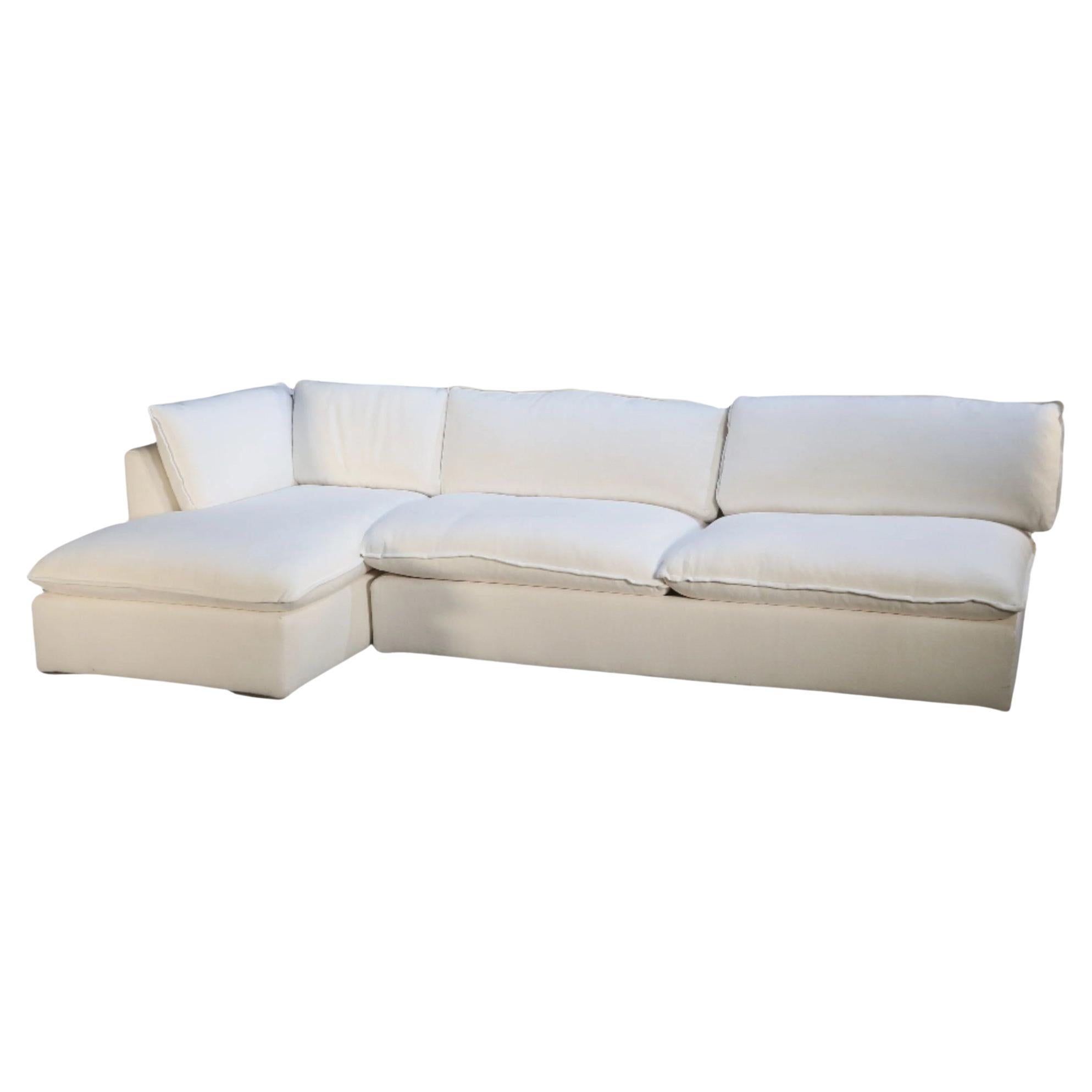 Restoration Hardware Costera Cream Sectional Sofa