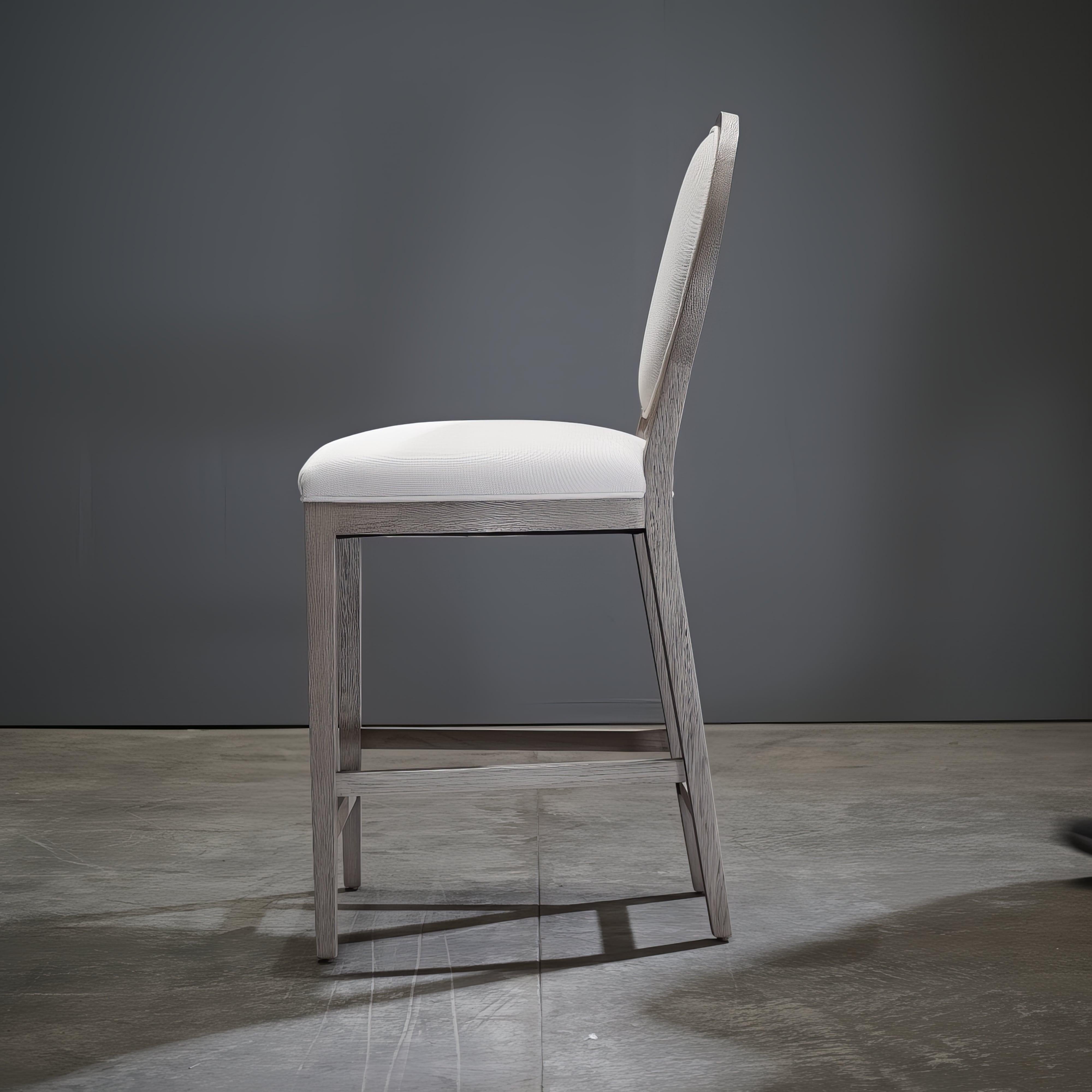 Restoration Hardware French Contemporary Round Fabric Counter Stool 5