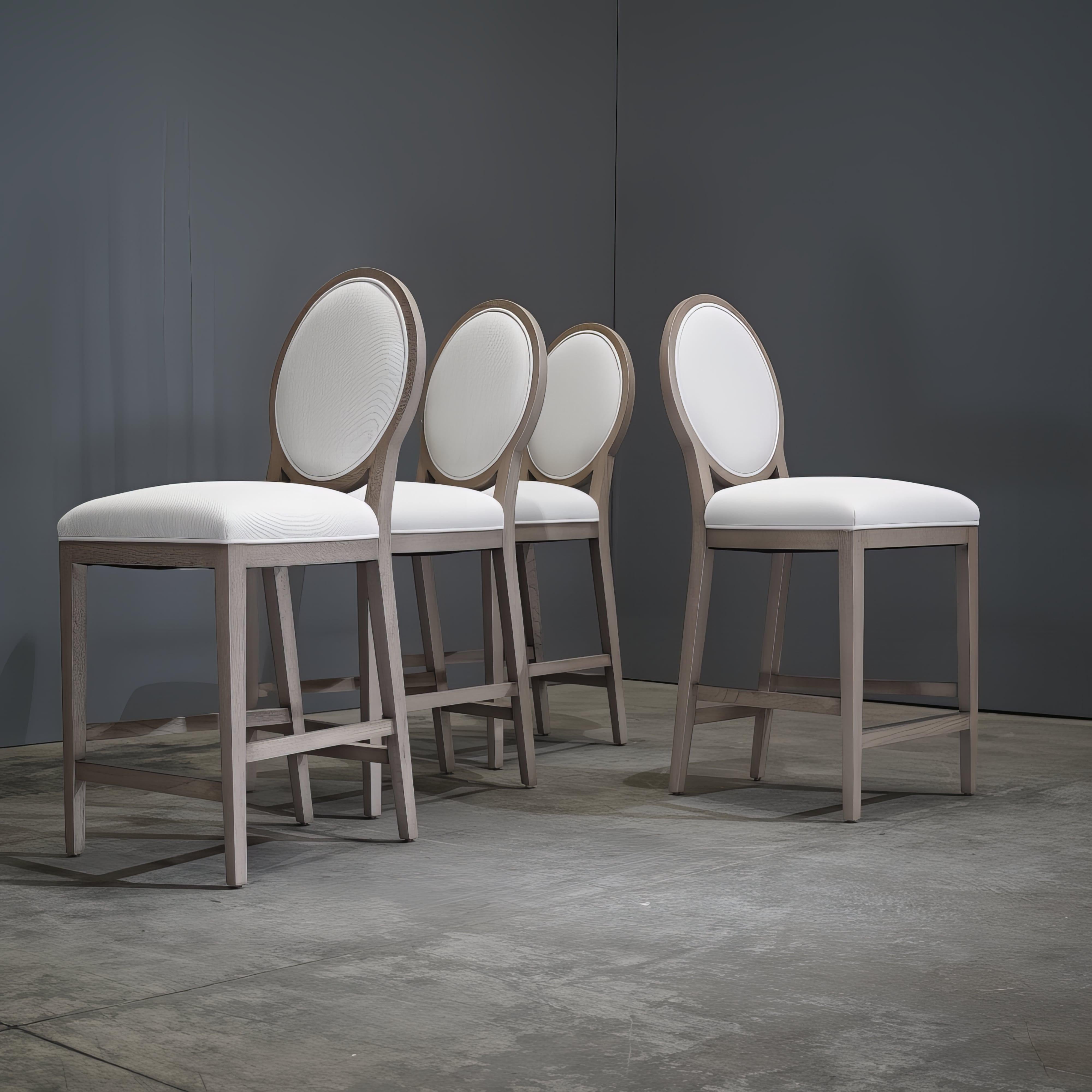 Restoration Hardware French Contemporary Round Fabric Counter Stool 1