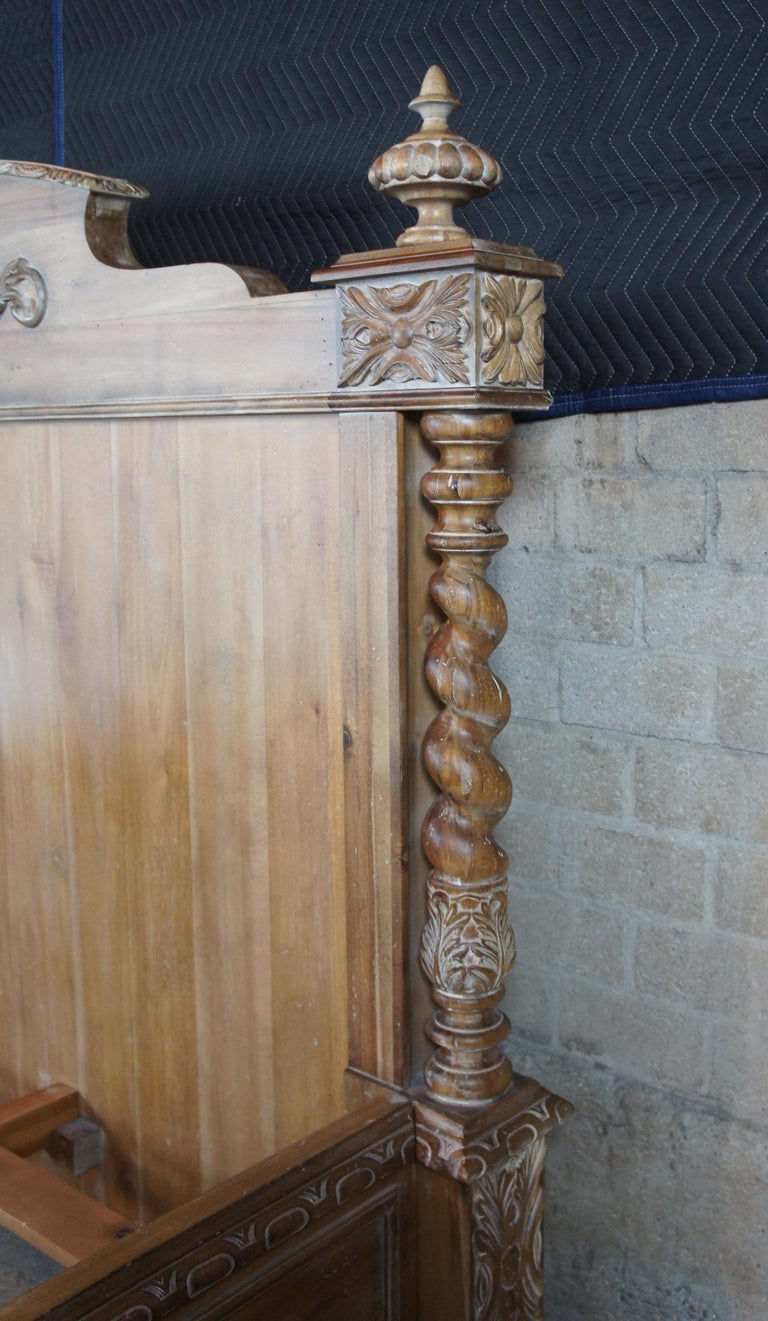 Restoration Hardware French Empire Carved King Size Panel Bed