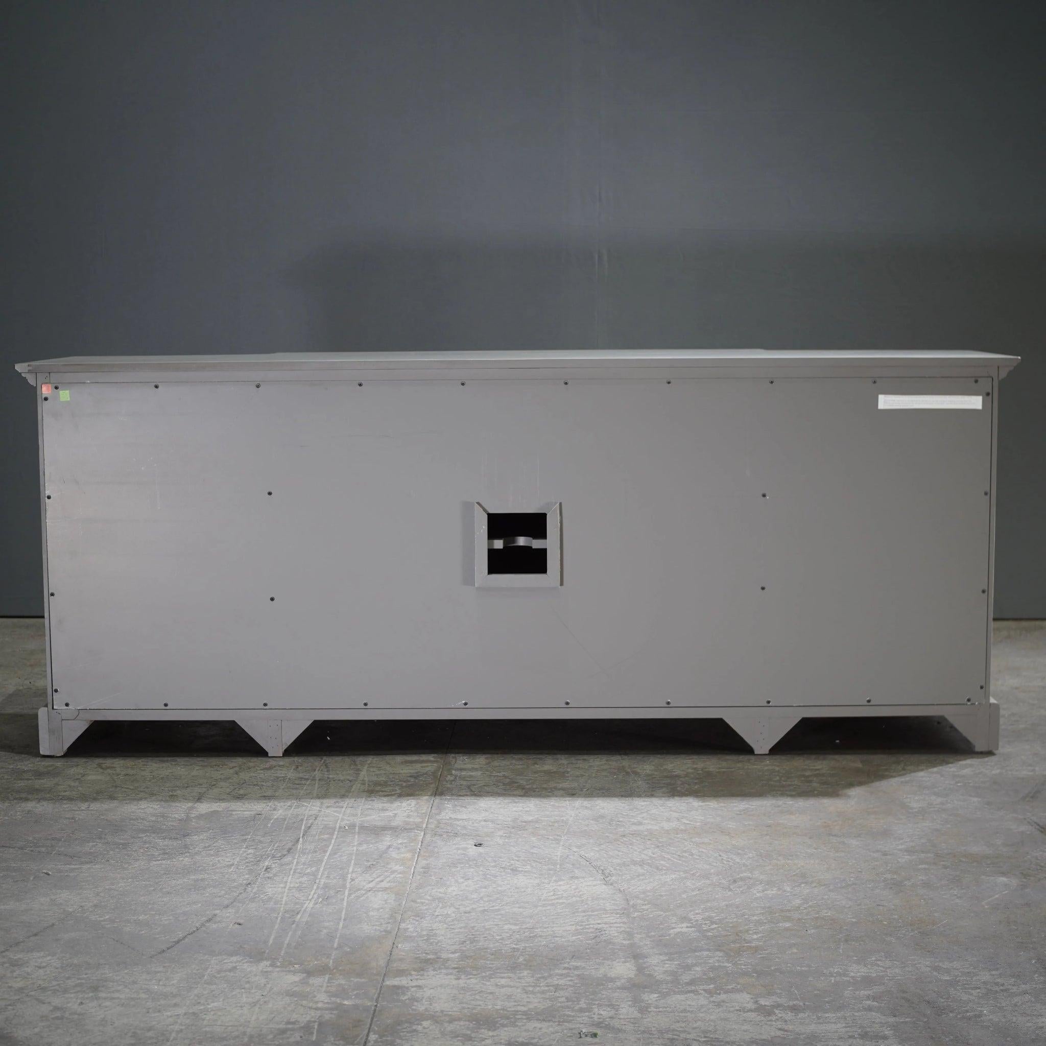 Wood Restoration Hardware French Panel Grey Media Sideboard by Luay Al-Rawi