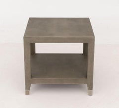 Restoration Hardware Graydon Beistelltisch aus Kunsthaar, zweistufig, USA