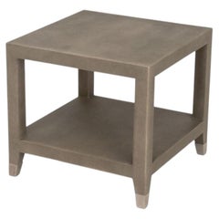 Restoration Hardware Graydon Beistelltisch aus Kunsthaar, zweistufig, USA