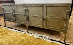 Restoration Hardware Industrial Style Metal Cabinet Sideboard Credenza