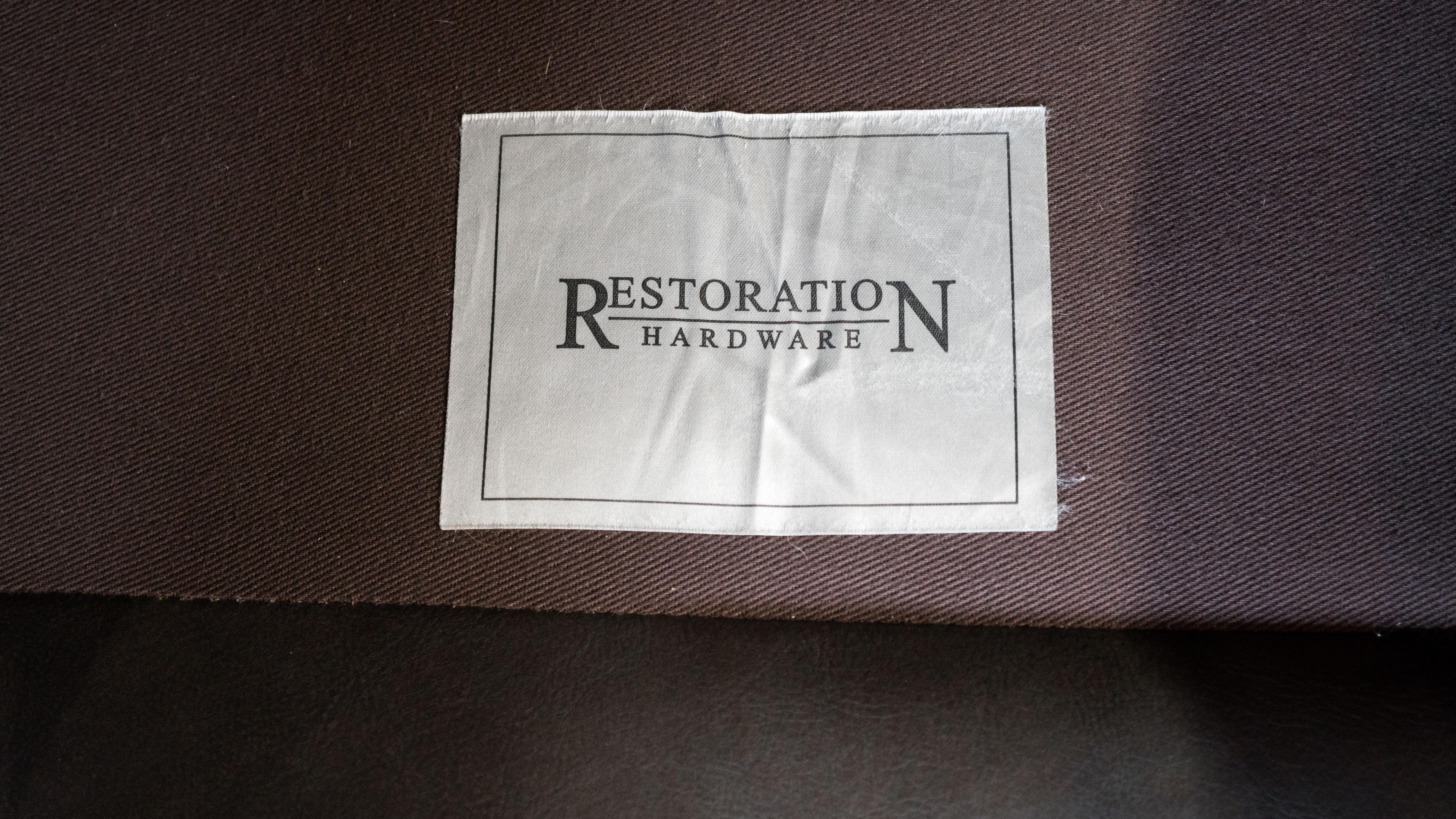 Restoration Hardware 'Lancaster' Distressed Leather Sofa 6