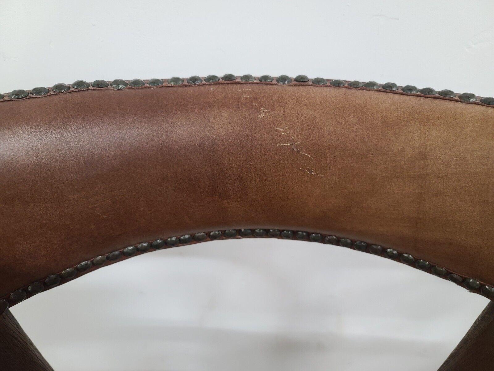Restoration Hardware Leather Bistro Thonet Barstools, Set of 4 2