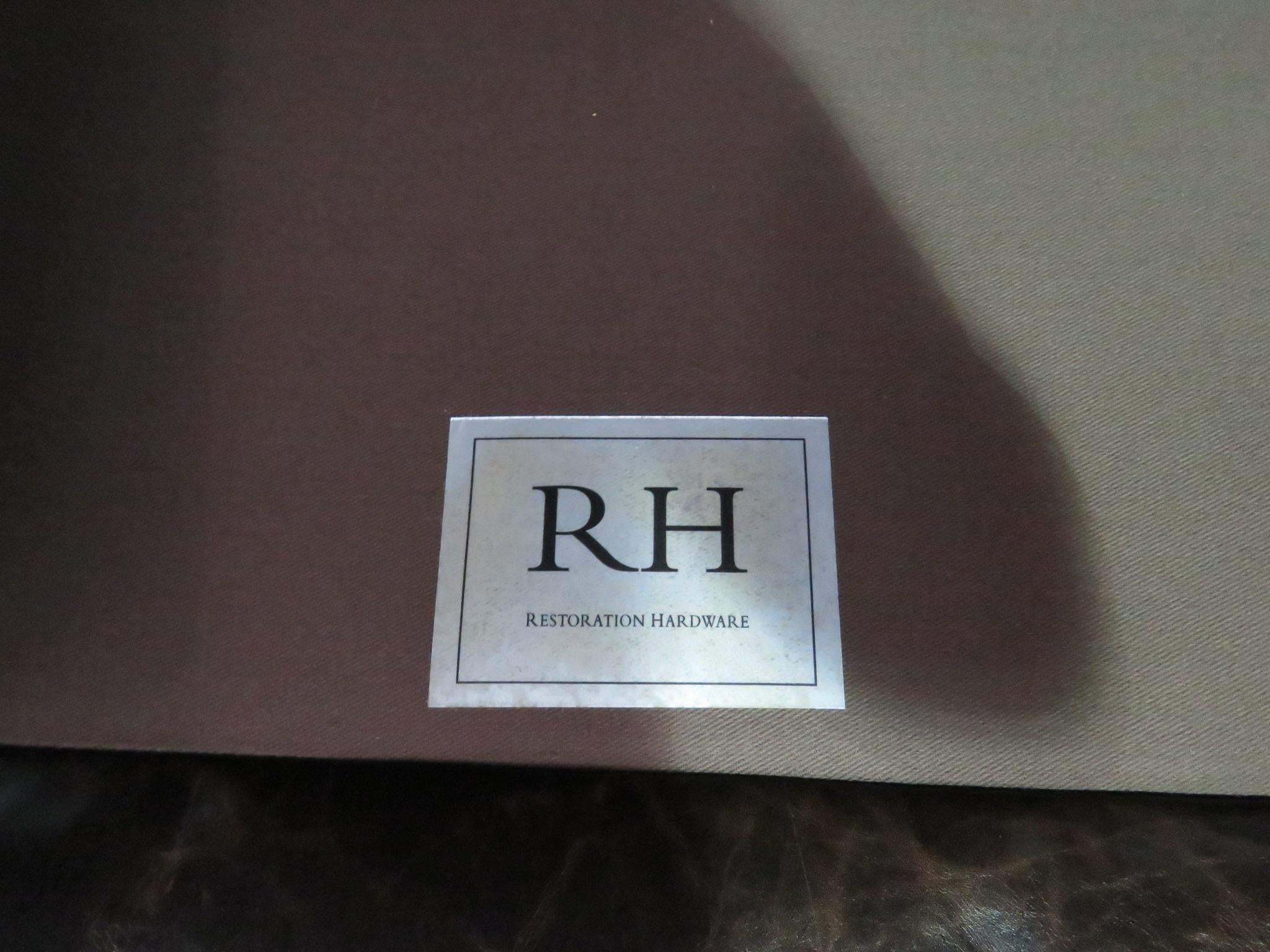 rh leather sofa