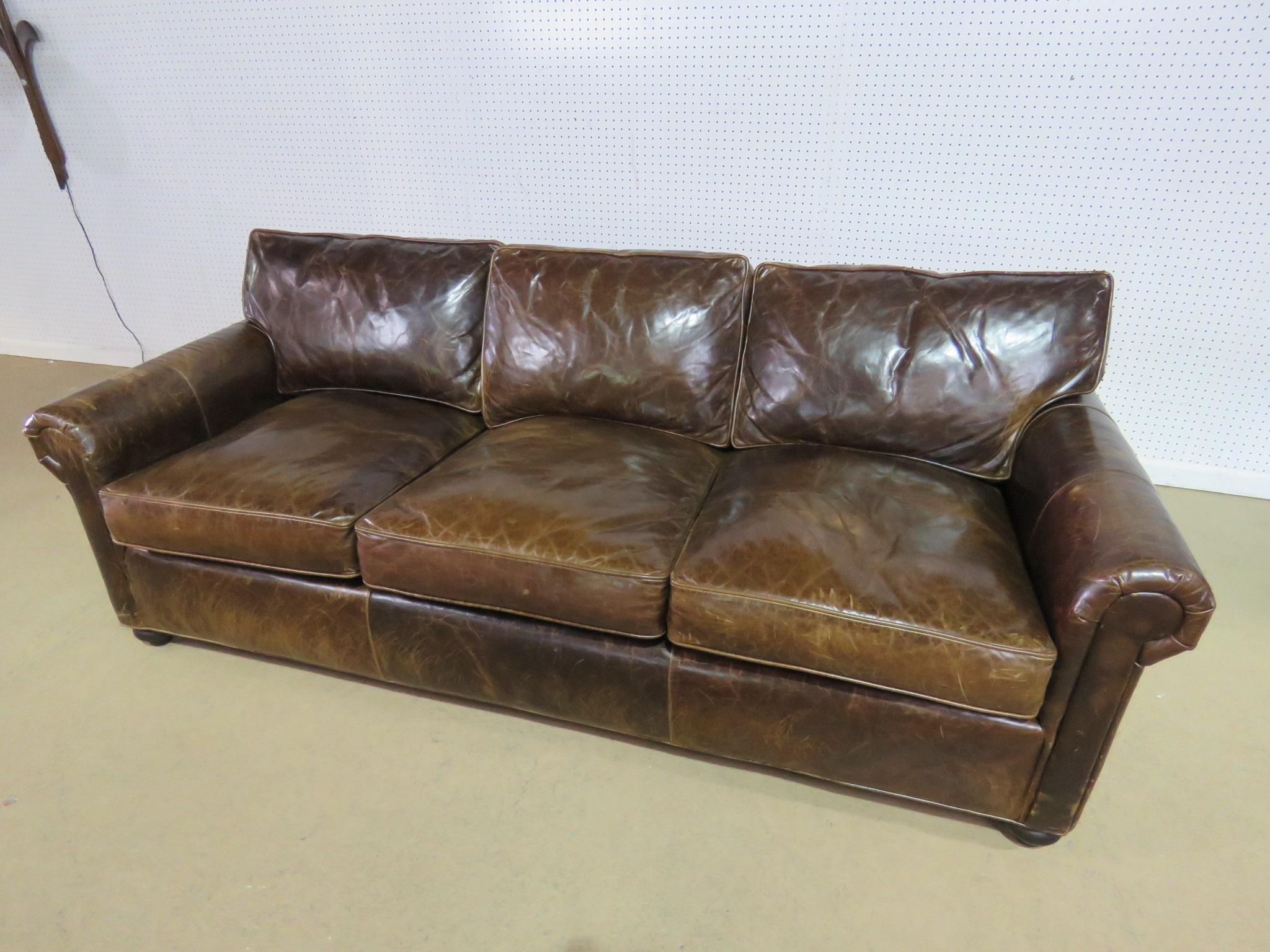 rh leather couch