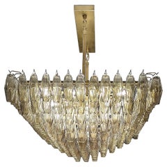 Restoration Hardware Luminaire Chiara Chandelier Brass, Smoked Glass