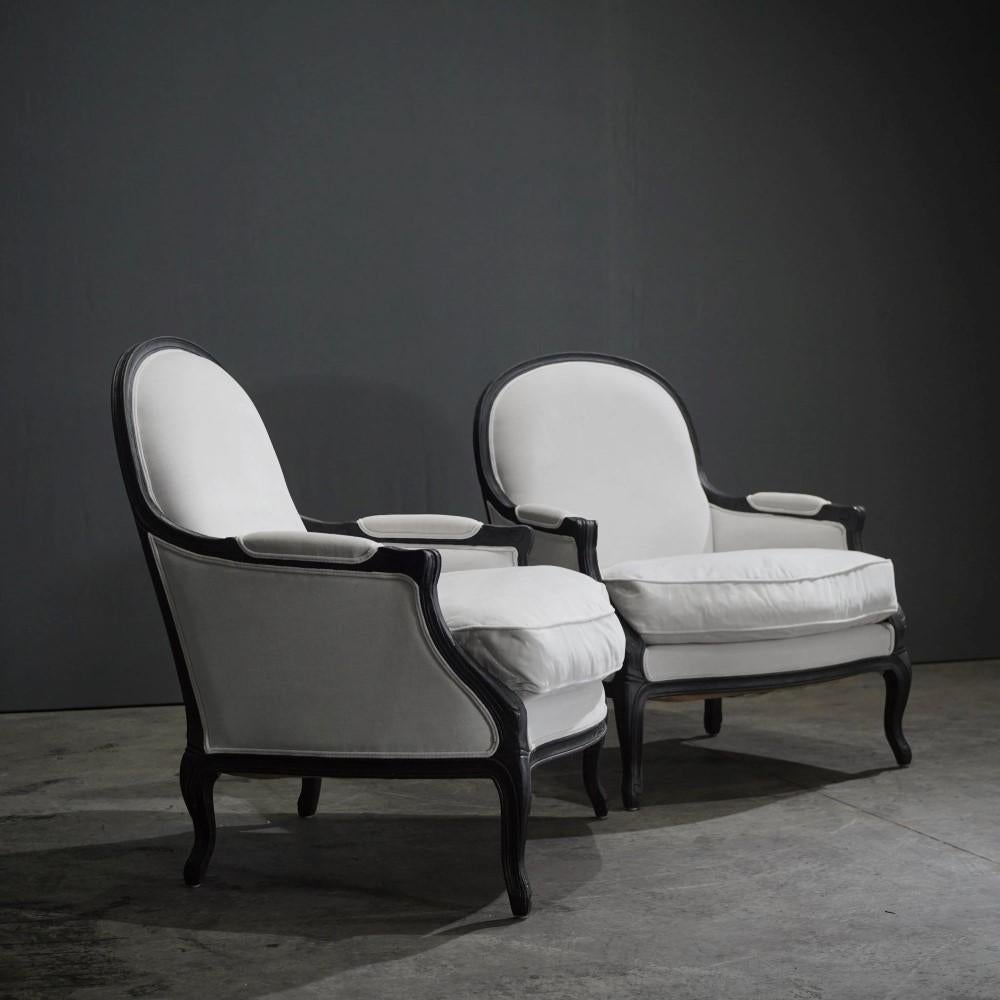 American Restoration Hardware Lyon Chair with Fabric Padding