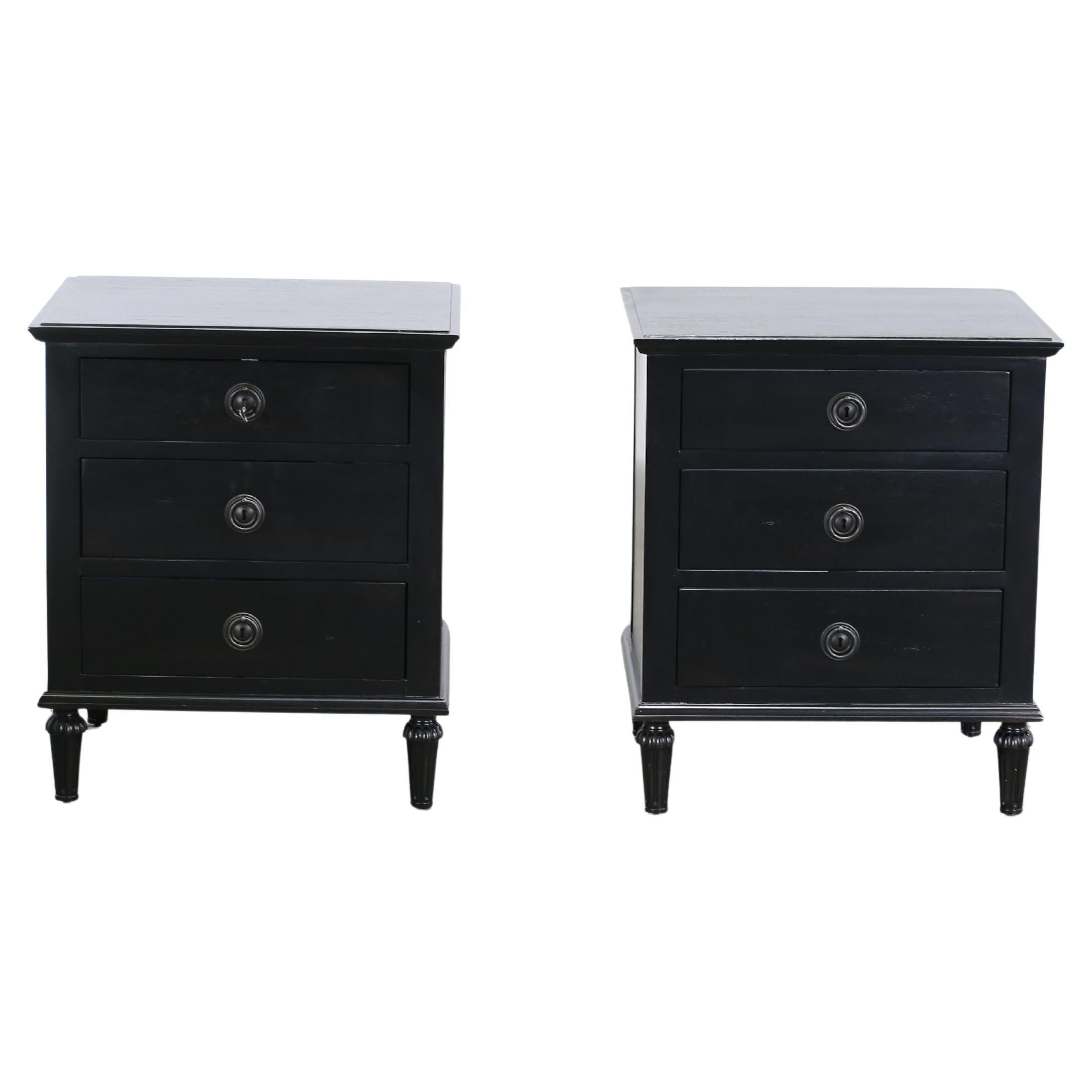 Restoration Hardware Maison 24 Inch Closed Nightstand, Set of Two