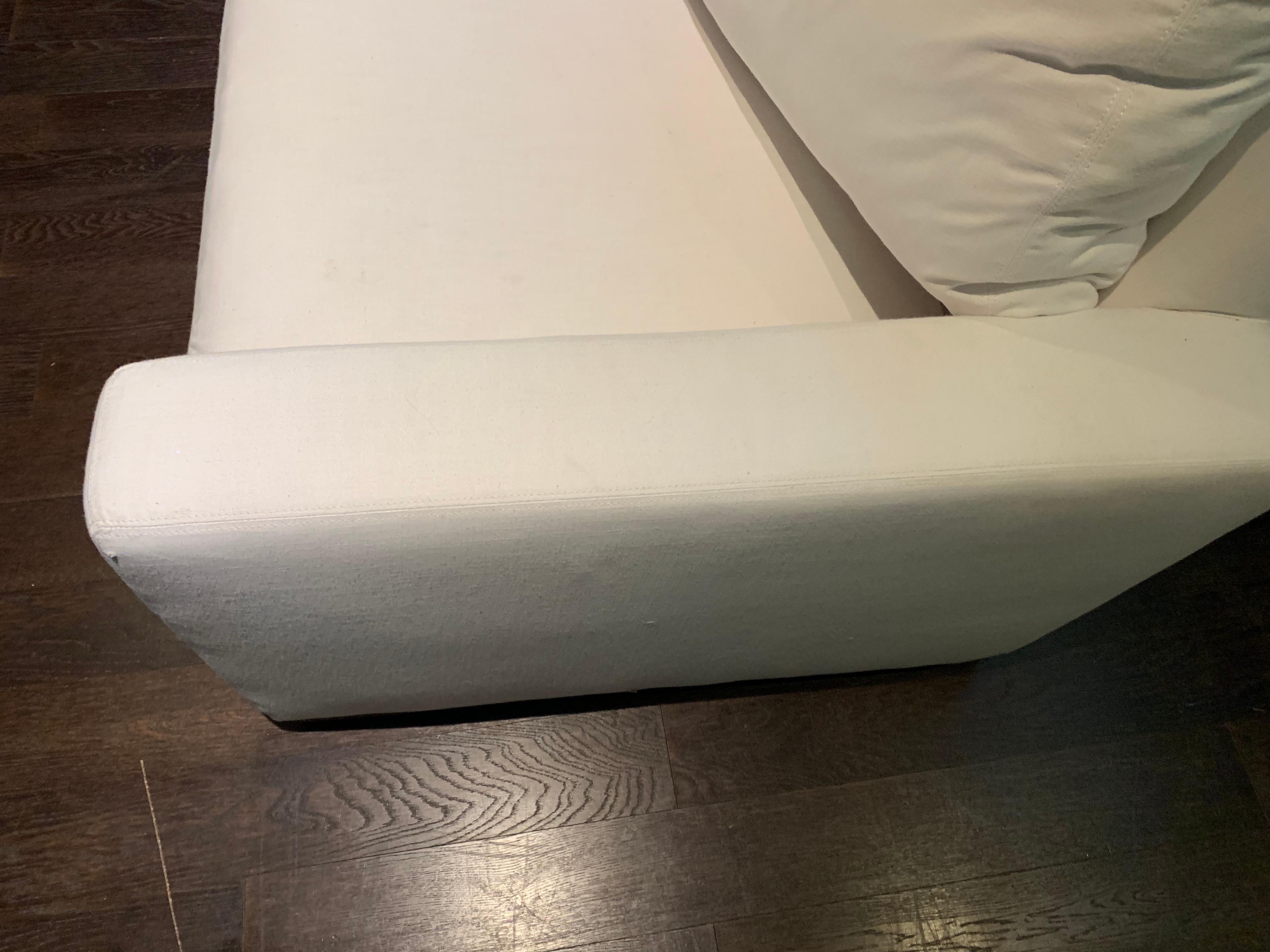 Restoration Hardware Maxwell Sofa in White Linen Slipcover 2