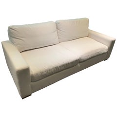 Used Restoration Hardware Maxwell Sofa in White Linen Slipcover