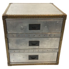 Used Restoration Hardware Metal Campaign Style End Table