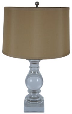 Restoration Hardware Modern Crystal Banister Table Lamp Baluster Light Glass