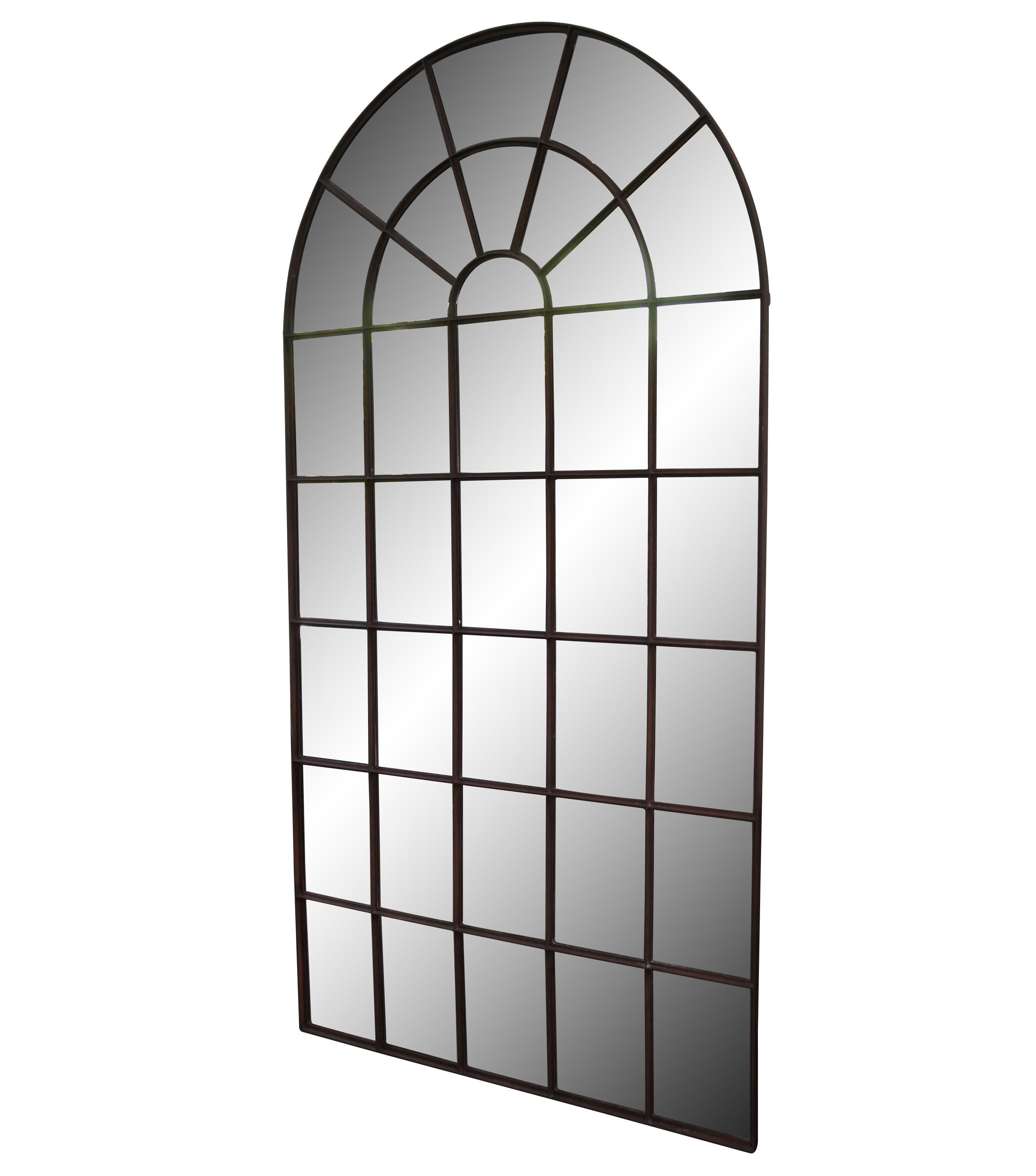 Inspired by 17th-century Palladian architecture, the Palladian Leaner reflects the symmetry, elegant proportions and classical lines that define the style. 

Dozens of panes individually framed in iron. Measure: 108