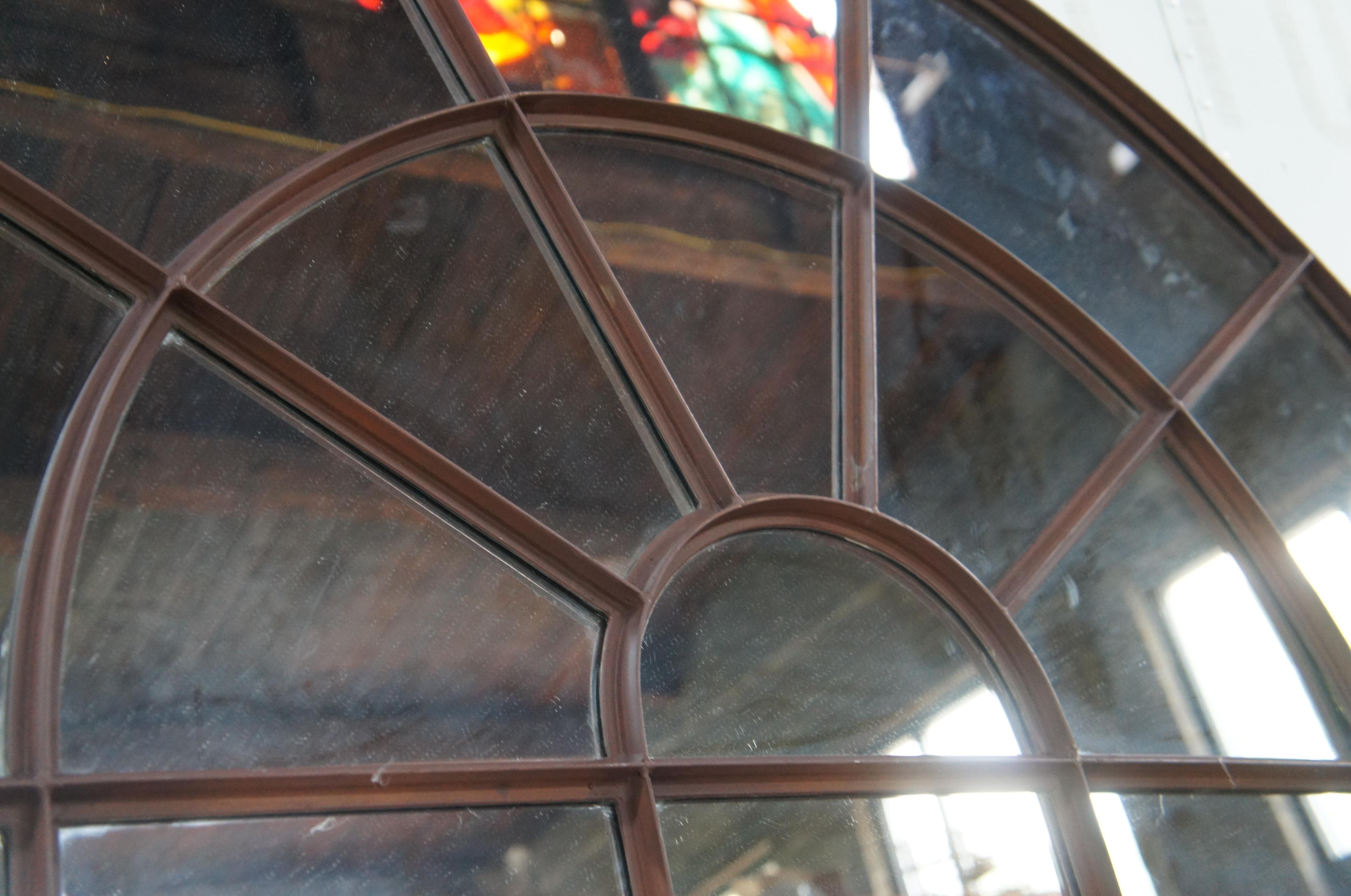 Restoration Hardware Monumental Palladian Leaner Rustic Iron Glass Mirror 3