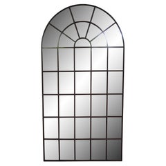 Restoration Hardware Monumental Palladian Leaner Rustic Iron Glass Mirror