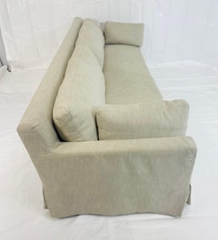 Restoration Hardware Oversized Linen Slipcover Sofa in Neutral Sand Tone