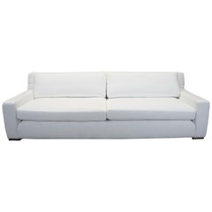 Used Restoration Hardware Parisian Linen Upholstered Track Arm Sofa Couch