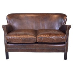 Sillón de piel de profesor Restoration Hardware