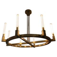 Restoration Hardware / RH Modern Cannele Brass Chandelier