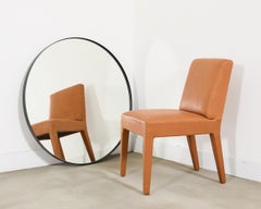 Restoration Hardware Specchio rotondo Bristol annerito da 42 pollici.