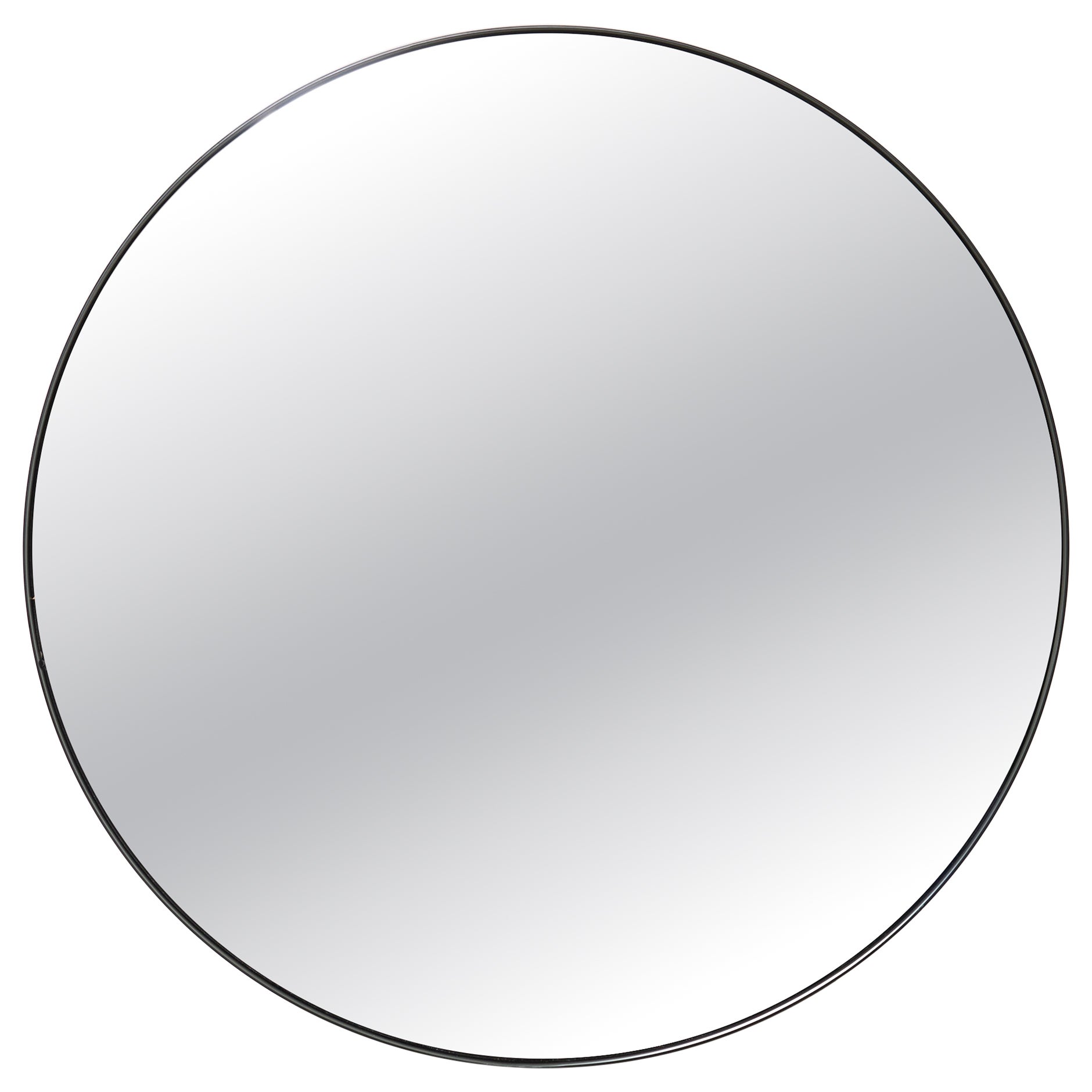 Restoration Hardware Round Bristol Mirror Blackened 42 In. For Sale