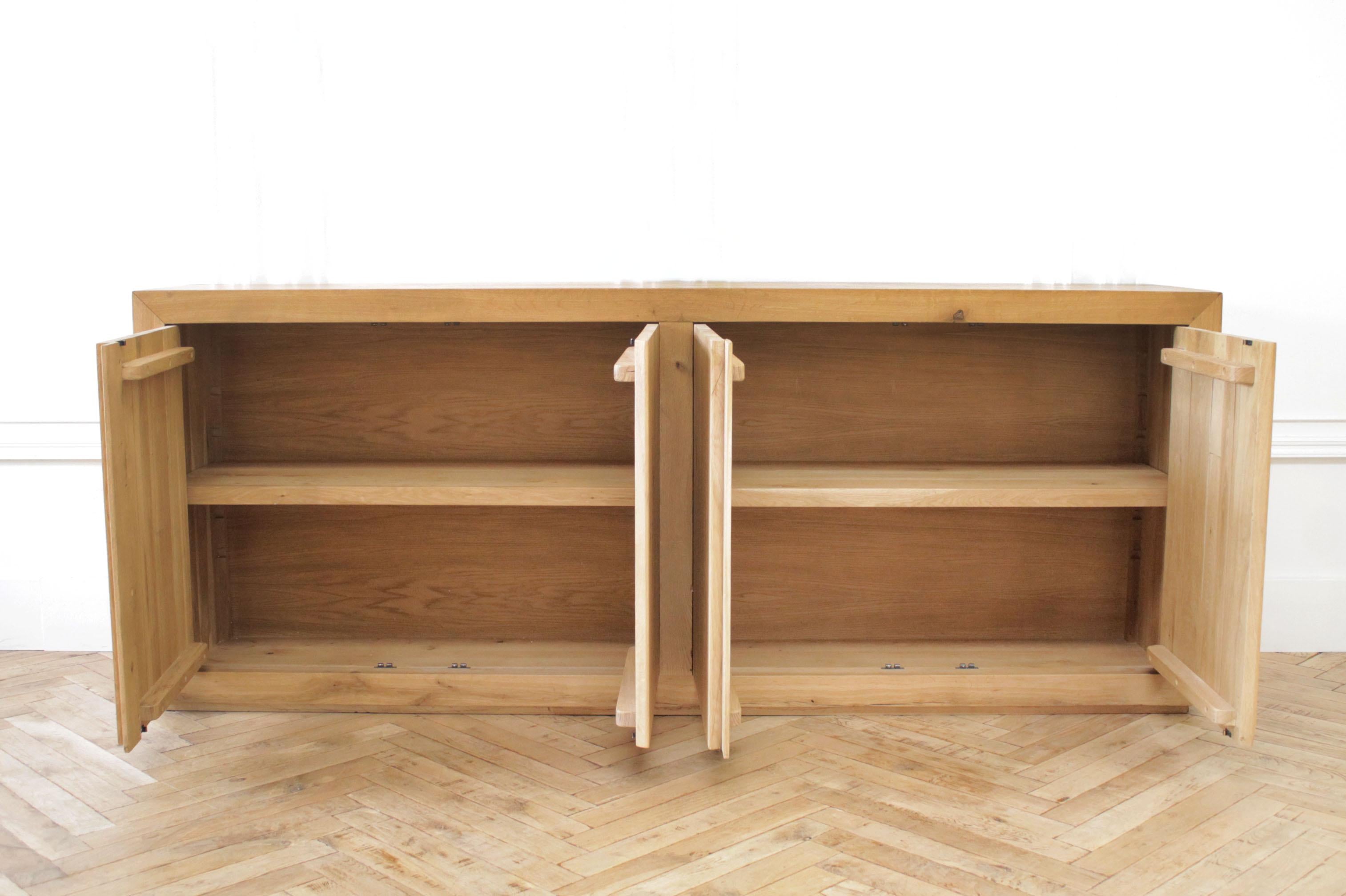 reclaimed russian oak panel 4-door sideboard